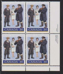 1985 Canada SC# 1075 LR - Royal Canadian Navy - Plate Block M-NH Lot# 1795 - Picture 1 of 1
