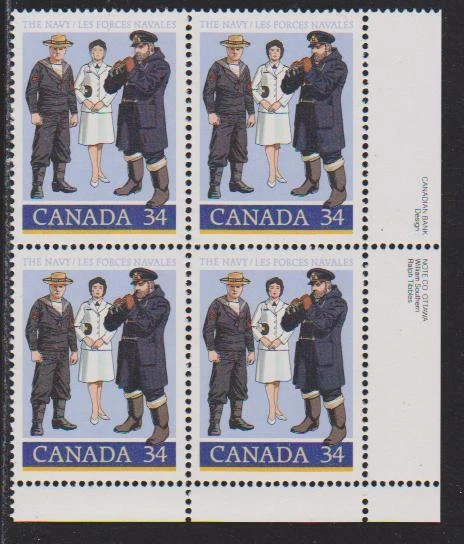 1985 Canada SC# 1075 LR - Royal Canadian Navy - Plate Block M-NH Lot# 1795 - Image 1 of 1