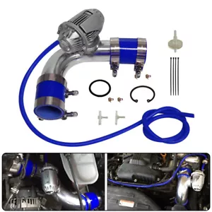 Uinversal SQV Blow Off Valve BOV IV +2'' 90 degree Flange Pipe +Silicone Hose BL - Bild 1 von 8