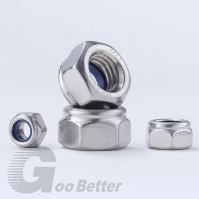 Linksgewinde Selbstsichernde Muttern Edelstahl A2 Sicherungsmuttern M2 bis M30 - Bild 1 von 4