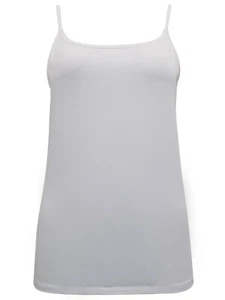 M&S Marks and Spencer Cami Camisole Vest Top Cotton Rich with Elastane White - Picture 1 of 3