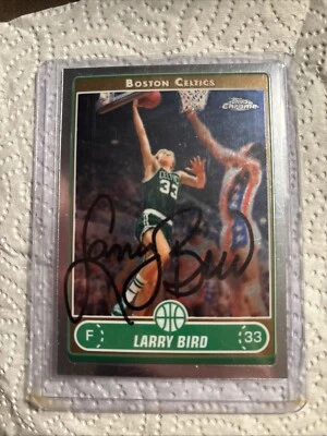 2006-07 Topps Chrome Larry Bird UNCONFIRMED autographed Card - Image 1 of 3
