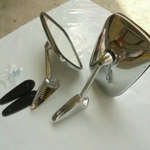 For Fiat 131 132 1300 1500 1961-82 Black Chrome Fender&Door Mirror RH/LH Square - Picture 1 of 12