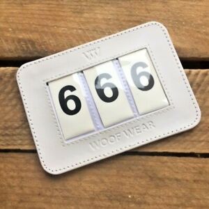 WOOF WEAR DRESSAGE NUMBER HOLDER - pins on to your saddle cloth!