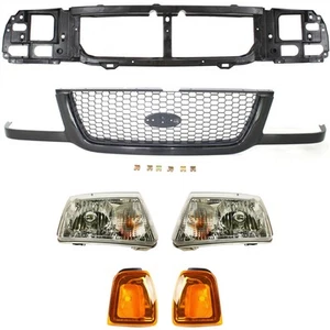 Grille Assy Kit Includes Headlights Corner Lights Header Panel 01-03 Ford Ranger - Picture 1 of 10
