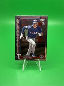 2025 Topps Chrome #131 Dustin Harris. Rangers. Rookie. B17 - Picture 1 of 2