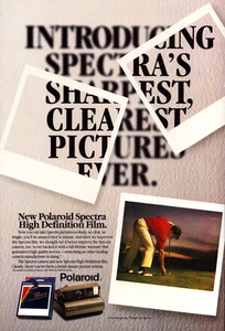 Polaroid Spectra High Definition Film Golf Man Photo Vintage Print Ad 1991 - Picture 1 of 4
