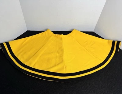 Vintage Cheerleader Skirt Yellow And Black 24” Waist Stripe Great Condition - Image 1 of 4