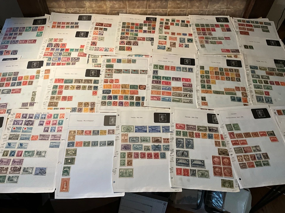 Commonwealth Británica con Estampillas GB QV EN 66 hojas como nuevas y usadas (15x) Foto 1 de 4