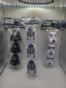 Star Wars Treat Container 3 Pack Figural Eggs Stormtrooper, Darth Vader, R2-D2 - Picture 1 of 5