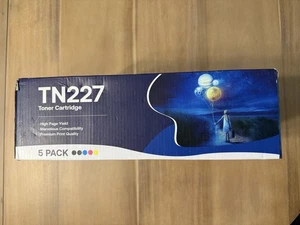 ✨5 PACK TN227 KOMPATYBILNY Z TONEREM ZAMIENNIK DLA BROTHER BLACK MAGENTA CYAN ŻÓŁTY - Zdjęcie 1 z 5