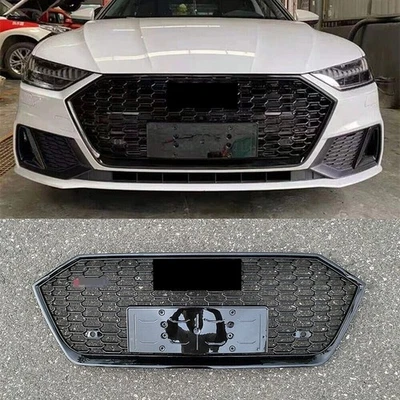 Black Honeycomb Front Bumper Grille For Audi A7 S7 2019-2023 - Image 1 of 4