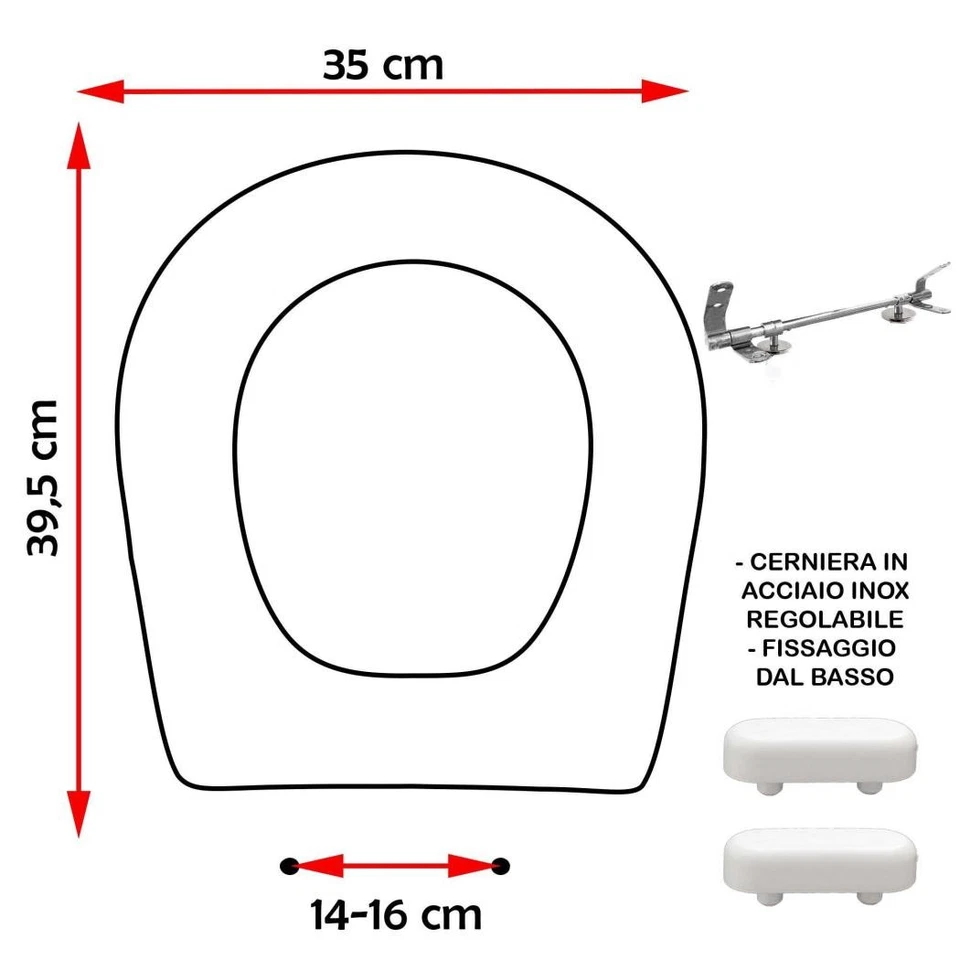 SEDILE COPRIWATER COMPATIBILE AXA NORMAL 48 BIANCO