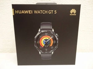 HUAWEI WATCH GT 5 46mm 55020DFV Smartwatch Black Silicon Band NEW - Photo 1 sur 12