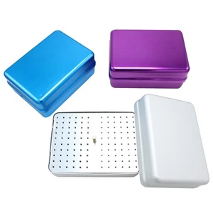 Caja de fresas de desinfección dental de aluminio con soporte para limas Endo de 120 agujeros gg56 - Imagen 1 de 11
