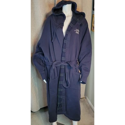 L.L Bean 1912 Rugby Capucha Franela Forrada a Cuadros Bata Azul Marino Negro Reloj Hombre’s XXL  Foto 1 de 4