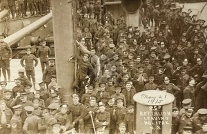 Nova Scotia Canada 25th Battalion WW1 1915 RPPC Photo Postcard COPY - Picture 1 of 2