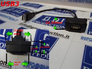 Usb Cable for Mitsubishi Pajero Lancer L200 Only as per Measurements - Picture 1 of 1