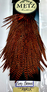 #1 Metz Magnum  Full Saddle  Dyed (  Fiery Brown )  Big Feathers Bomber, Musky