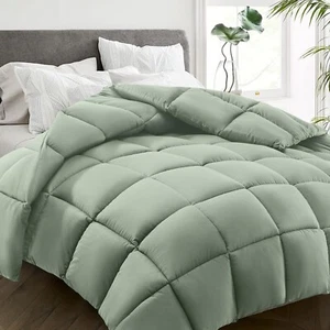 Sage Queen Size Comforter Set with 2 Pillow Shams Down Alternative Lightweight - Picture 1 of 5
