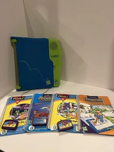 Sistema de aprendizaje interactivo LeapFrog LeapPad azul verde funciona + 3 libros - Imagen 1 de 4