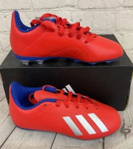 Adidas BB9379 X 18.4 FxG J Youth Soccer Cleats Active Red Silver Blue US 12K - Picture 1 of 14