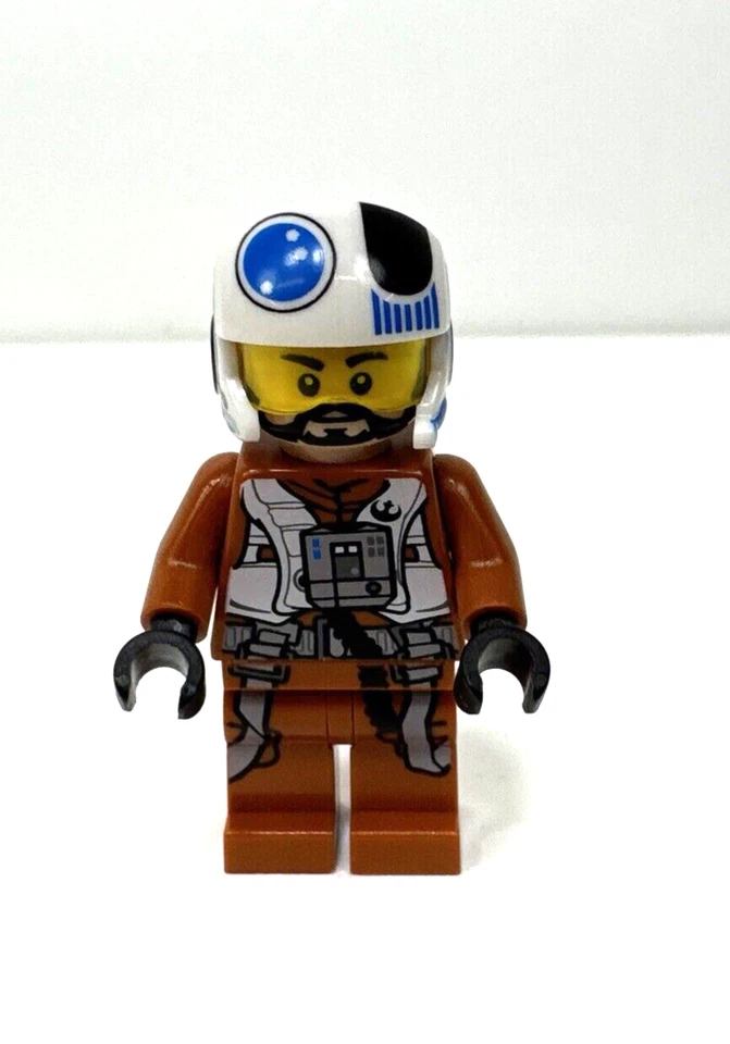 Lego Minifigura Mini Figura Bloques de Construcción Star Wars X-Wing Piloto Cuña De Colección Foto 1 de 4