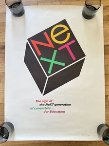 Original Apple Next Lithographie Kunstwerk 30" x 22" PAUL RAND SIGNIERT EXC Steve Jobs - Bild 1 von 7
