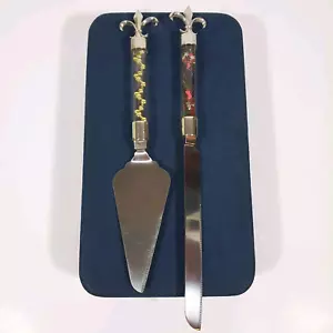 FLEUR de LIS Holiday Kuchenmesser und Servierer Set, rostfreie/versilberte Griffe - Bild 1 von 19
