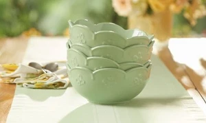 Princess House Marbella Mint Soup/ Cereal Bowls Set of 4 (3293) New! - Picture 1 of 2