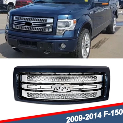 Blue Jeans Front Bumper Grille For 2009 2010-2014 Ford F-150 F150 STX Platinum Foto 1 de 4