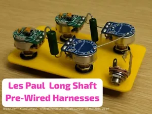 Gibson Usa Les Paul *Long Shaft* Potentiometer Upgrade Prewired Wiring Harness - Picture 1 of 5