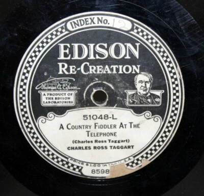 Edison Diamond Disc ~ A Country Fiddler At The Telephone 51048-L (Label Missing) - Image 1 of 4
