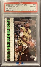 2003 UD Top Prospects - LeBron James - UD Promo RC - Card No. P1 - PSA 10