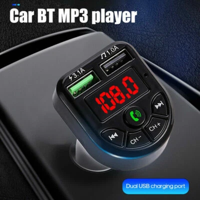 FM Transmitter Bluetooth Kfz Auto Adapter Radio mit Dual USB Ladegerät für Handy - Bild 1 von 4