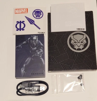 BLACK PANTHER MARVEL  2.5" ENCLOSURE ONLY/ PCB /Cable/Marvel Stickers/ SEAGATE - Image 1 of 4
