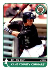 2012 Kane County Cougars Grandstand #27 Jin-Ho Shin South Korea Baseball Card