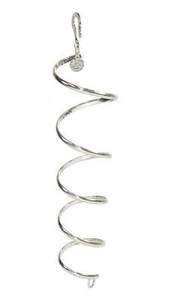 Silver Ponytail Wrap - 6 Inch Hair Holder | Lightweight Spiral Hair Accessory - Picture 1 of 11