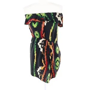 Amanda Uprichard Silk Dress Womens M Black Southwestern Western Cowgirl Rodeo - Picture 1 of 15