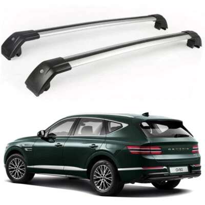 Barras transversales de techo bloqueables 2 piezas para Hyundai Genesis GV80 Foto 1 de 4