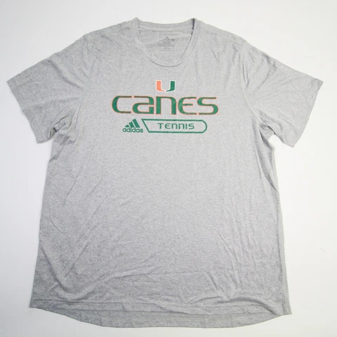 Miami Hurricanes adidas Aeroready Short Sleeve Shirt Men's Gray New Cover