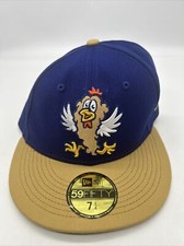 New Hampshire Fisher Cats MILB New Era 59FIFTY Hat Sz 7 1/4 Chicken Tender Theme