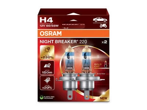 OSRAM H4 Night Breaker 220 Lampen 12V +220% mehr Licht DuoBox - 64193NB220-2HB - Picture 1 of 1