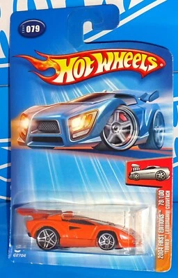 Hot Wheels 2004 primeras ediciones #79 'Tooned Lamborghini Countach naranja con PR5s Foto 1 de 2