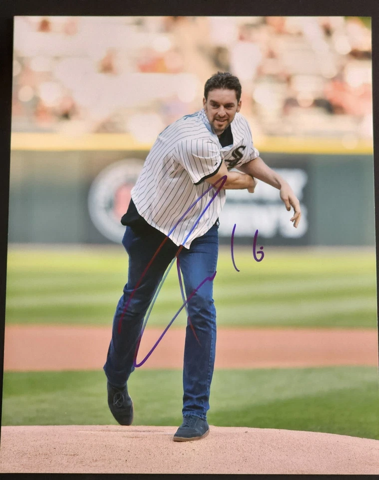 Pau Gasol Firmado 8x10 Chicago Bulls Los Angeles Lakers 🏀 Primer Lanzamiento Autógrafo Foto 1 de 1