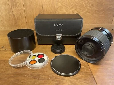 Near Mint w/ 5 Filters SIGMA Mirror Telephoto MC 600mm F/8 Lens for Olympus OM - Image 1 of 4
