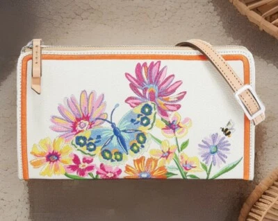 Brighton JARDÍN FRANCÉS BORDADO Bolsa H1610M Lista $295 Foto 1 de 4