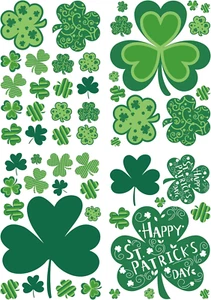 St Patricks Day Window Clings Shamrock Stickers for St Patricks Day Decorations - Picture 1 of 12