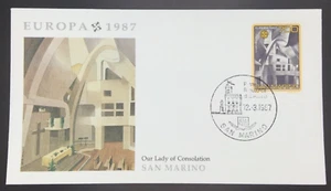 San Marion, EUROPA 1987 - European Modern Architecture Set FDC - Picture 1 of 2