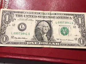 1999 one dollar fancy serial number - Picture 1 of 2